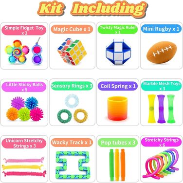 Антистресові іграшки, пальчикові іграшки для зняття тривоги, іграшки для зняття стресу для дітей та дорослих, набір антистресових