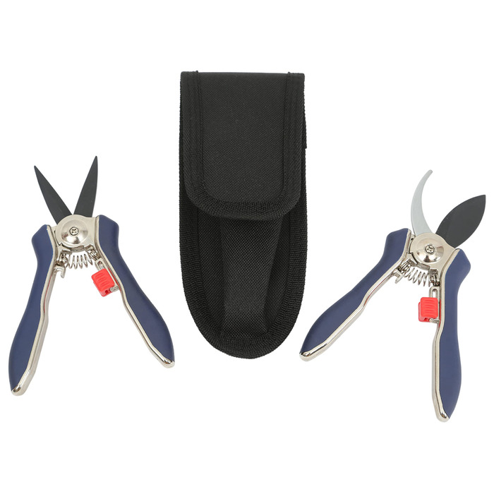 Садові ножиці Spear & Jackson з футляром, набір з 2 шт. , сіро-чорні, 15 x 4,8 x 2 см, 56516. Набір садових ножиць 15x4,8x2 см з 2 предметів у футлярі