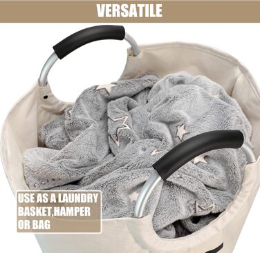 Великі складні кошики для білизни, розбірні мішки для білизни, сумка для одягу (бежевий, L) ONE-WAY Beige 90L, 90L