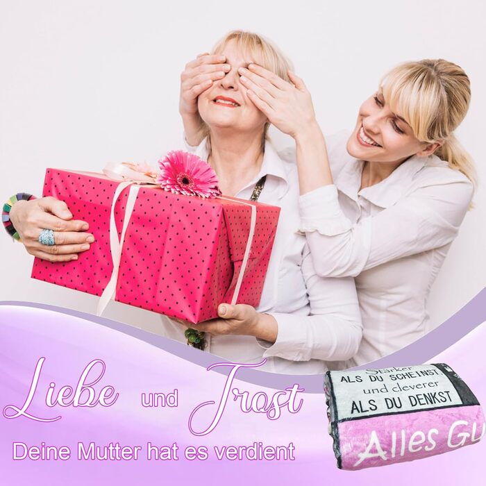 Подарунків для жінок плед, пухнастий плед, подарунок на 60-річчя жінки, подарунок на день народження сестри, дівчини, доньки, матері, дружини, найкращої подруги, подарунок на День матері, 150x130 см, 60-річчя, 60