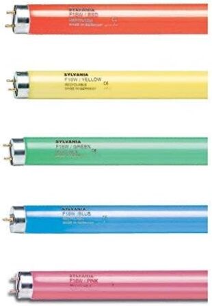 Зелена люмінесцентна лампа SYLVANIA T8, цоколь G13, 36 Вт/3140 люмен, термін служби 10000 год, лінійна форма, діаметр 26 мм, довжина 1200 мм, зелена лампа, регулювання яскравості, упаковка з