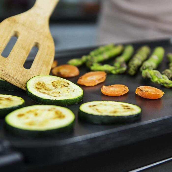 Електрична сковорода Rock &Water 2000.RockStone Кам'яне облицювання, регульований термостат, можна мити в посудомийній машині, 40 x 20 (2150 Вт, чорний) Чорний 2150 Вт