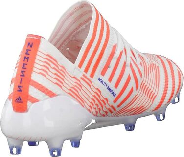 Жіночі футбольні бутси adidas Nemeziz 17.1 FG, розмір 38 EU, білі, чорний колір Mystery Ink, легкий кораловий