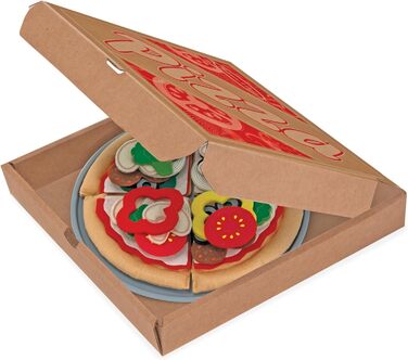 Ігровий набір Melissa & Doug Pizza Рольова гра Гра з їжею Сенсорна іграшка 3 Подарунок для хлопчиків або дівчаток