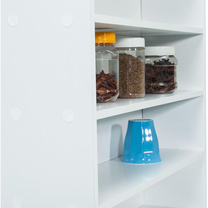 Білий стелаж з 5 полицями