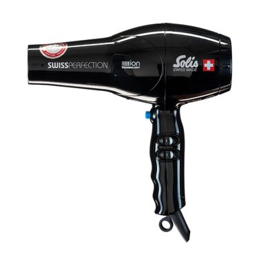 Фен професійний фен з 3 режимами температури та 2 режимами швидкості повітря, функцією холодного обдування, AC-мотором потужністю 2300 Вт та іонізацією. Чорний колір., 440