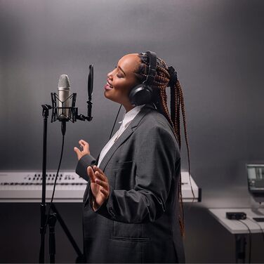 �DE NT1 5 покоління - великий діафрагмовий конденсаторний мікрофон з виходом XLR і USB, мікрофонним павуком і поп-фільтром для муз