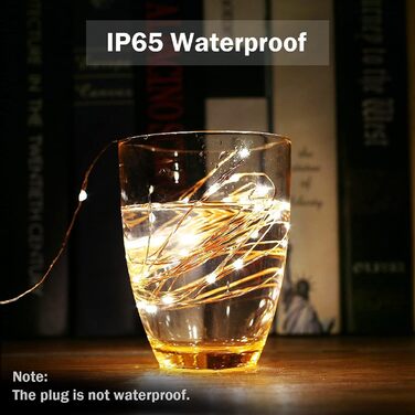 Світлодіодні гірлянди LE 10M з мідного дроту, 100 світлодіодів, водонепроникні IP65, живляться від електрики з вилкою, ідеально пі