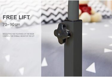 Стіл/підставка для ноутбука sogesfurniture з регульованою висотою, мобільний бічний столик/столик для догляду за ліжком та диваном, 60 x 40 x 71-90 см, чорний 051-60BK-BH 60*40 см чорний