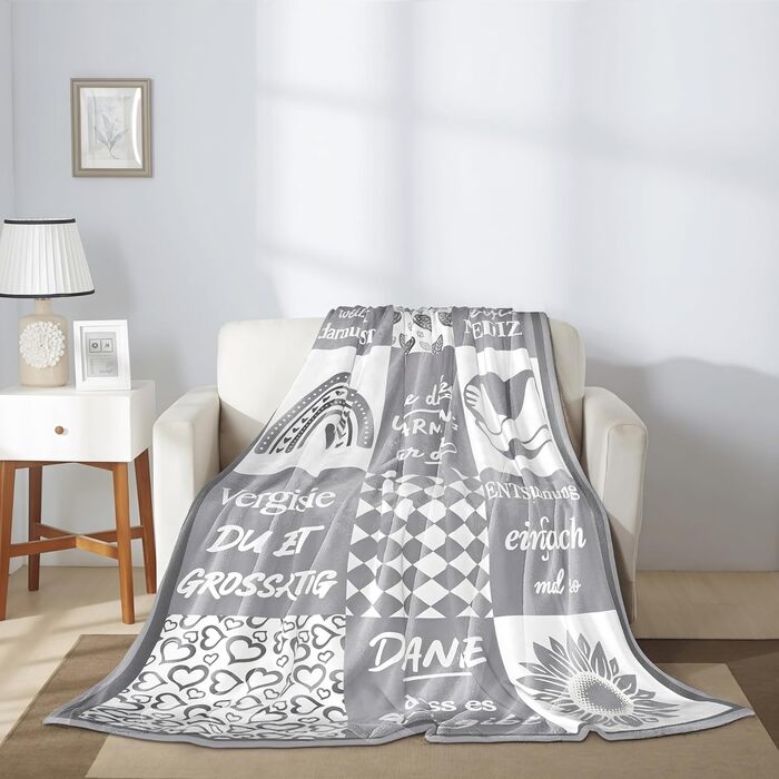 Подарунки для дівчини м&39яка ковдра 150 x 200 см - обіймальна ковдра для жінок та чоловіків, подарунки для найкращої подруги, сестри, колеги, мами, коханих - на дні народження, Різдво, річниці. Сіра обіймальна ковдра 150 x 200 см