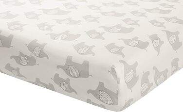 Комплект дитячої постільної білизни La Premura для хлопчиків, сірі слоники та цуценята, стандартний розмір, 3 предмети, сіра пості
