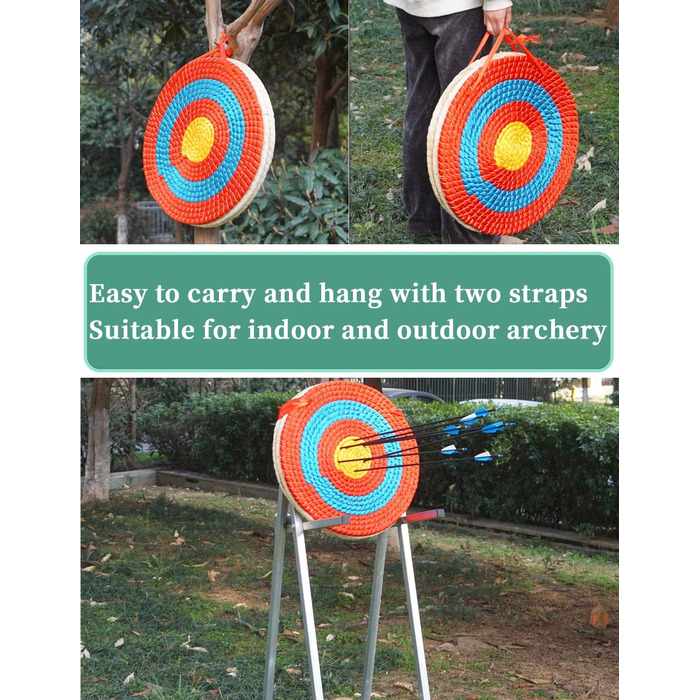 Мішень для стрільби з лука – солом'яна, кругла, традиційна, 50×50×6 см