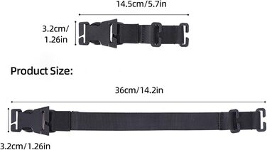 Пояс для рюкзака Molle з 6 елементів, пояс для рюкзака Tactical Rush Tier System з подовжувальним модулем, компресійні ремені для зовнішнього використання, чохол, ремінь для спального мішка з пряжками-фіксаторами