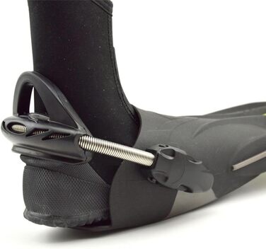 Ремінці для ласт з нержавіючої сталі для дайвінгу, ремінці для ласт з нержавіючої сталі, 2 ремінці для банджі-дайвінгу, нековзні ремінці для ласт, хороша міцність, для Cressi, Mares Fin (M, чорний) M Чорний