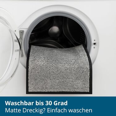 Дизайнерський килимок для дверей CIAO Мийний та нековзний килимок для бруду Сучасний килимок для дверей з фіолетовим написом для використання всередині та зовні приміщень, 40 x 60 см (прямокутний)