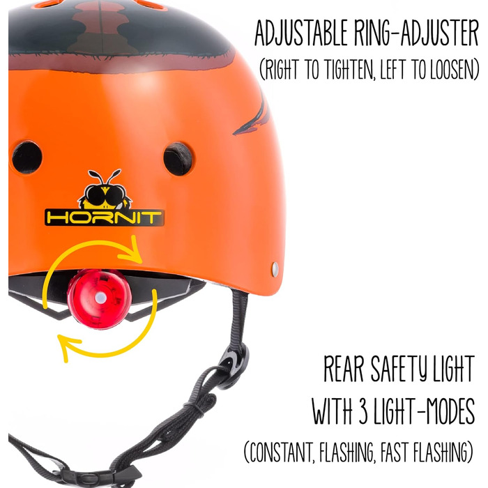 Дитячий шолом велосипедний шолом для дівчаток і хлопчиків чоловічий і жіночий - Повністю регульований - Світлодіодний задній ліхта