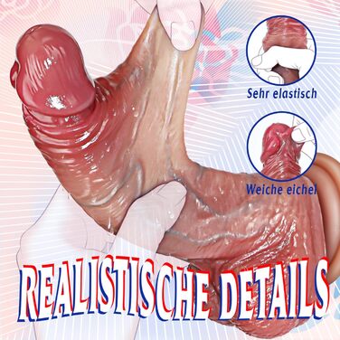 Фалоімітатор Warkart, з рухомою крайньою плоттю та гнучкими яєчками