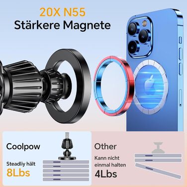 Автомобільний тримач мобільного телефону для MagSafe автомобільний тримач 20 Сильний магніт Магнітний тримач мобільного телефону а