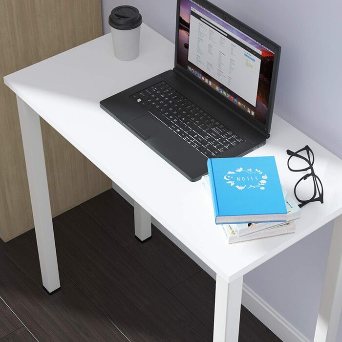 Компактний стіл Комп&39ютерний стіл Офісні меблі Стіл для ПК, Невеликий обідній стіл Робочий стіл Офісний стіл для ПК та ноутбука, Виготовлений з дерева та металу, 80x40x75 см, Білий BHEU-AC3DW-8040 80x40x75 см Білий