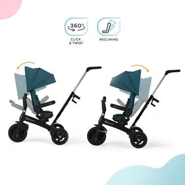 Триколісний велосипед 5 в 1 TWIPPER, дитячий триколісний велосипед, біговел з штовхачем, сидіння повертається на 360, регульована