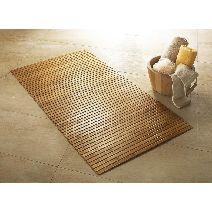 Дерев&39яний килимок з бамбука, 50 x 80 см, натуральний 50 x 80 см (прямокутний) натуральний, 5043202207