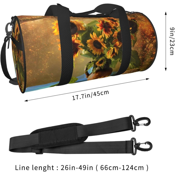 Дорожня сумка-циліндр з квітковим принтом, спортивна сумка для чоловіків та жінок, сумка-мішок, спортивна дорожня сумка