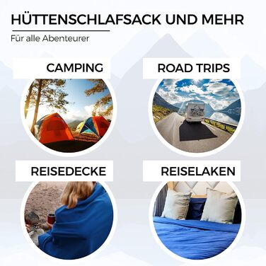 В-1 бавовняний спальний мішок, надлегкий із блискавкою (з&39єднується) тонкий, зручний дорожній спальний мішок та дорожня ковдра XL в одному - літній спальний мішок, внутрішній спальний мішок, сірий, блискавка праворуч, 2-