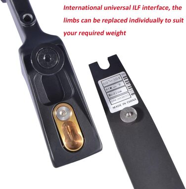 Рекурсивний лук ILF (правий), 60" / 145 см, 20–50 lb, чорний — комплект для стрільби (6 стріл)