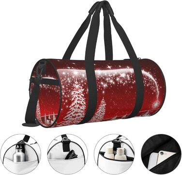 Яскрава дорожня сумка З Різдвом, спортивна сумка для чоловіків та жінок, велика сумка для подорожей, сумка-мішок зі сніжинками