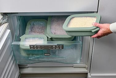Контейнер Mepal Cirqula Rectangular для мікрохвильової печі та зберігання продуктів герметичний, підходить для холодильника та розігріву, 500 мл колір Нордик сейдж