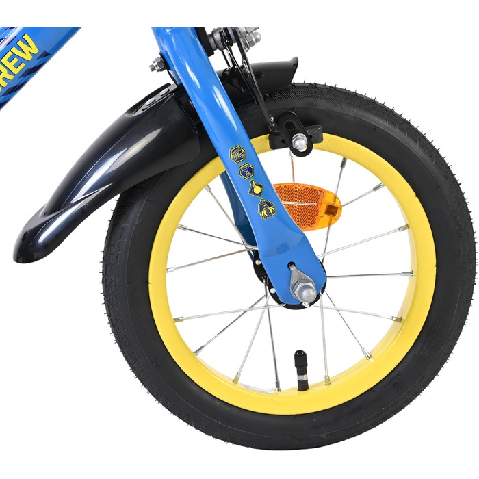 Дитячий велосипед Volare Rubble & Crew 12 35 років Ручне та ножне гальмо, знімні бічні колеса, захист ланцюга та світловідбивачі Регульоване сідло Подарунок для дівчаток та хлопчиків