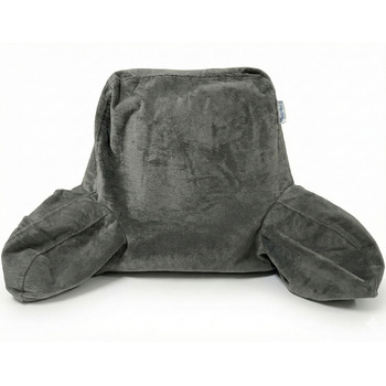 Змінний чохол для подушки для читання ComfortSpa для спинки 19 дюймів, поліестеровий велюр, можна прати в пральній машині та сушити в сушильній машині, сірий