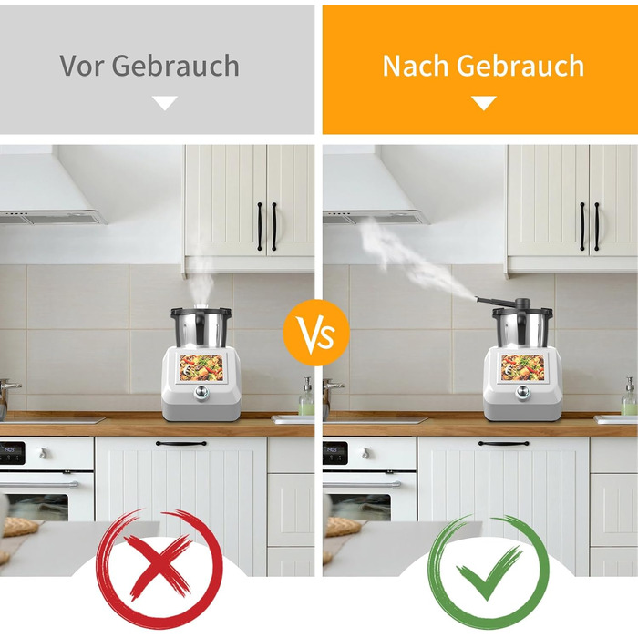 Для Monsieur Cuisine Connect та Smart, парова диверсія для захисту навісних шаф, паровий розрядник, аксесуари для відведення пари для MCC та MCS, посудомийна машина безпечна для Monsieur Cuisine Connect/Smart/Trend