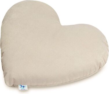 М'яка дитяча подушка - Подушка-серце - Рукотворна подушка дитяча - Прикраса дитячої подушки - Подушка-серце дитяча cappucino серце