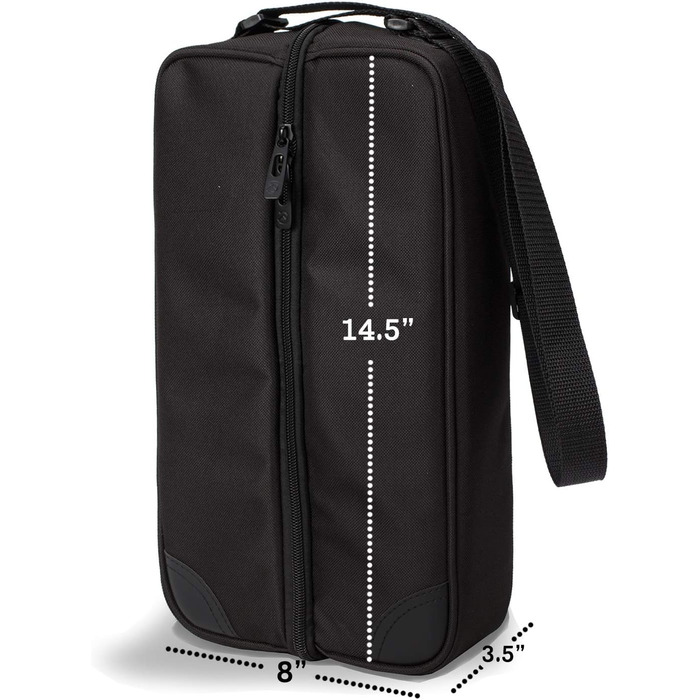 Сумка-холодильник для вина ALLCAMP з відділенням-холодильником, 2 комплекти посуду (чорний)