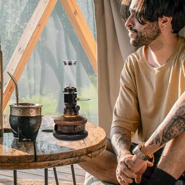 Багатофункціональний портативний газовий ліхтар, чорного кольору, для кемпінгу та використання на свіжому повітрі, з яскравим газовим живленням. Компактний наметовий ліхтар для екстрених ситуацій та освітлення в подорожах.