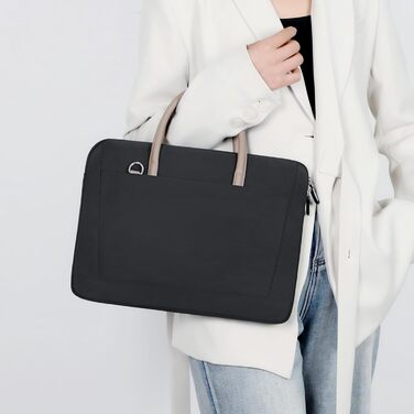 Сумка для ноутбука FUNSEED для чоловіків, 15 дюймів (38,1 см), поліестер, легка, міцна, робоча, для комп&39ютера, ноутбука, сумка-мессенджер, портфель для подорожей, офісу, чорна