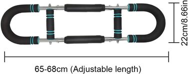 Регульований тренажер для рук Twister Arm, багатофункціональний U-подібний еспандер для домашнього використання з пружинною силовою штангою, для вправ на плечі, руки та груди, синьо-чорний