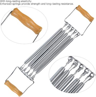 Еспандер для грудей, еспандер для грудей з дерев&39яною ручкою та високою еластичністю, знімний пружинний проявник, домашнє тренування м&39язів