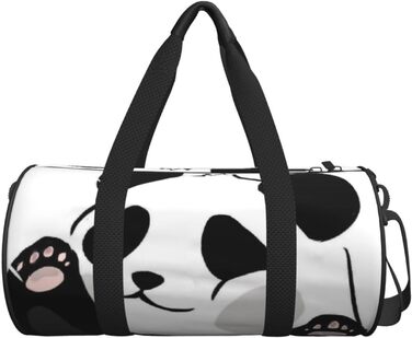 Дорожня сумка-циліндр з кумедним малюнком панди, спортивна сумка для чоловіків та жінок, сумка для подорожей, спортивний баул
