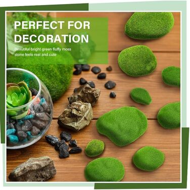 Художня прикраса з моху. Зелений штучний мох. 4 розміри. Штучний мох для виготовлення. Висихання. Прикраси зі штучного моху можна використовувати для створення квіткових композицій. Прикраси. Рослини в горщиках., 24 шт.