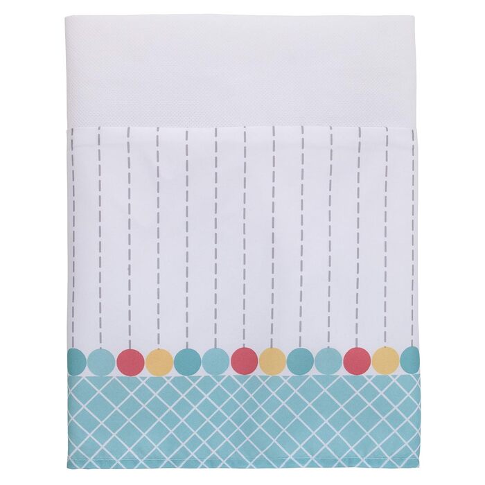 Комплект постільної білизни для дитячого ліжечка Disney Вінні Пух Перший найкращий друг, 4 предмети, аква/сірий/білий/червоний, 4