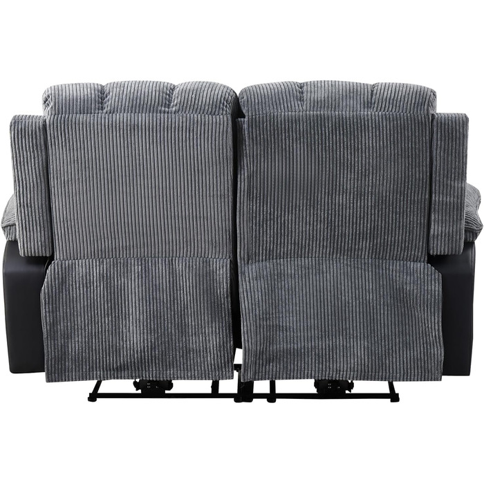 Заспокійливе масажне крісло LS для 2 осіб з підігрівом електричний розслабляючий диван для людей похилого віку, функція підігріву спини та ніг, ніжний масаж Шиацу, просте керування, вельветова тканина, 2 місця