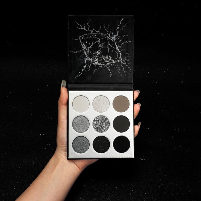 Палітра тіней Docolor Black Smokey Palette (9 відтінків)