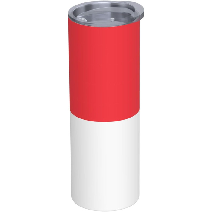 Кухоль з прямою трубочкою, принт індонезійського прапора, дорожній кухоль, підходить для кемпінгу, офісу та дому, 590 мл