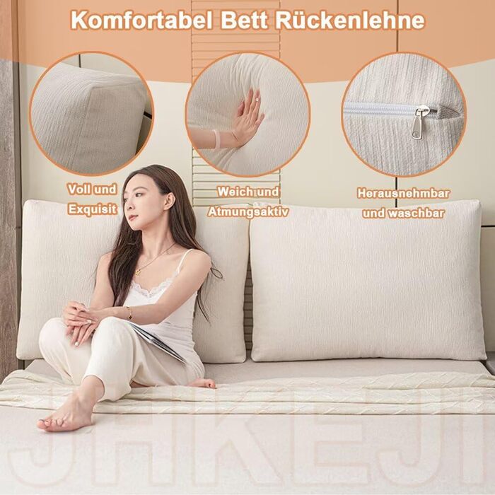 Подушка для спинки ліжка, комплект з , 905515 см, шеніл, висока подушка для спини з чохлом, який можна прати, ергономічна подушка для читання біля узголів&39я, велика подушка для ліжка, подушка для спинки дивана, диван, настінний, синій, 905515 см