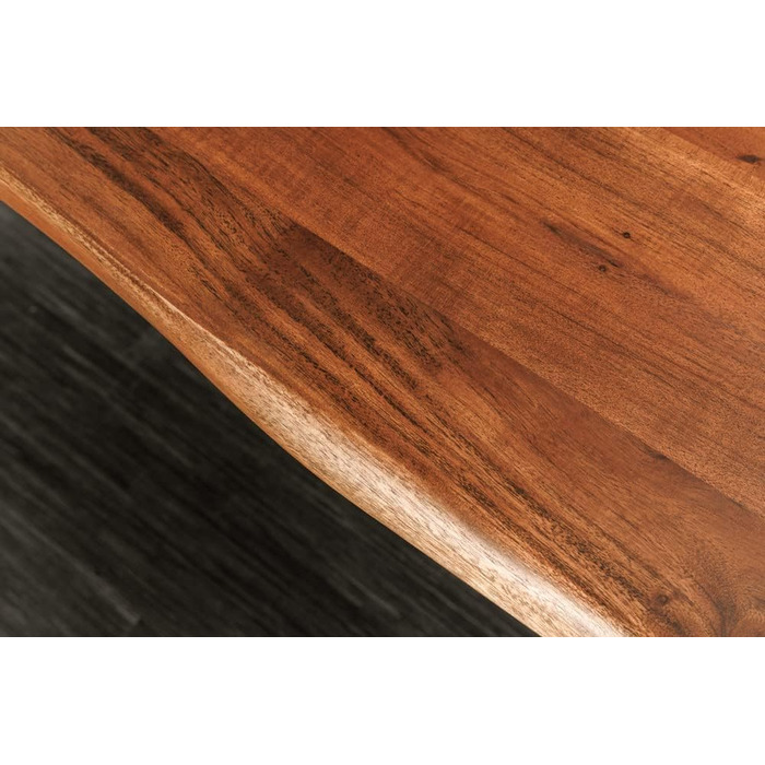 Обідній стіл Riess Ambiente з масиву дерева Mammut Nature 180 см, акація, натуральний край, стільниця 2,6 см