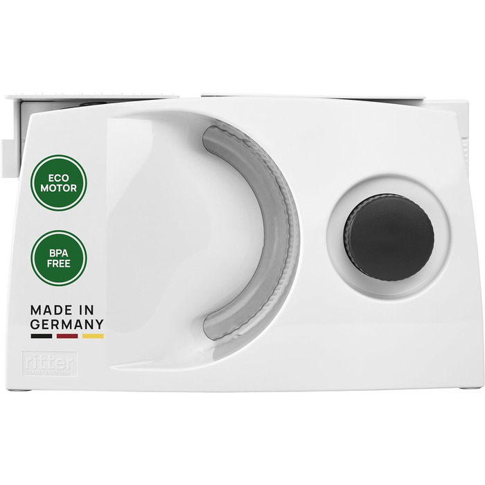 Складний електричний нарізувач їжі та хліборізка з електролітично полірованим ножем, зроблено в Німеччині, 01 E