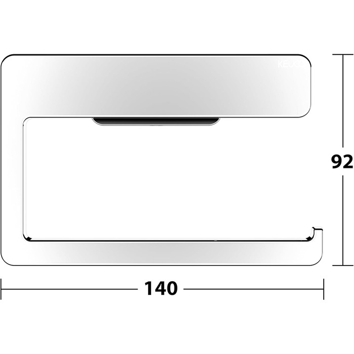 Тримач для туалетних рулонів KEUCO з металу, глянцевий хромований, відкритої форми, тримач для туалетних рулонів для ванних кімнат і гостьових туалетів, Moll універсальний