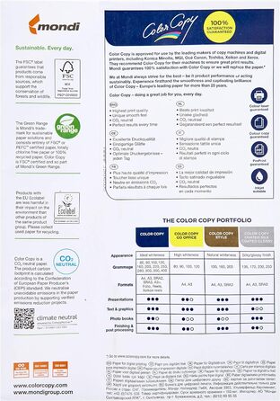 Кольоровий копіювальний папір для лазерного друку, 200 г/м2, A3, 250 аркушів один